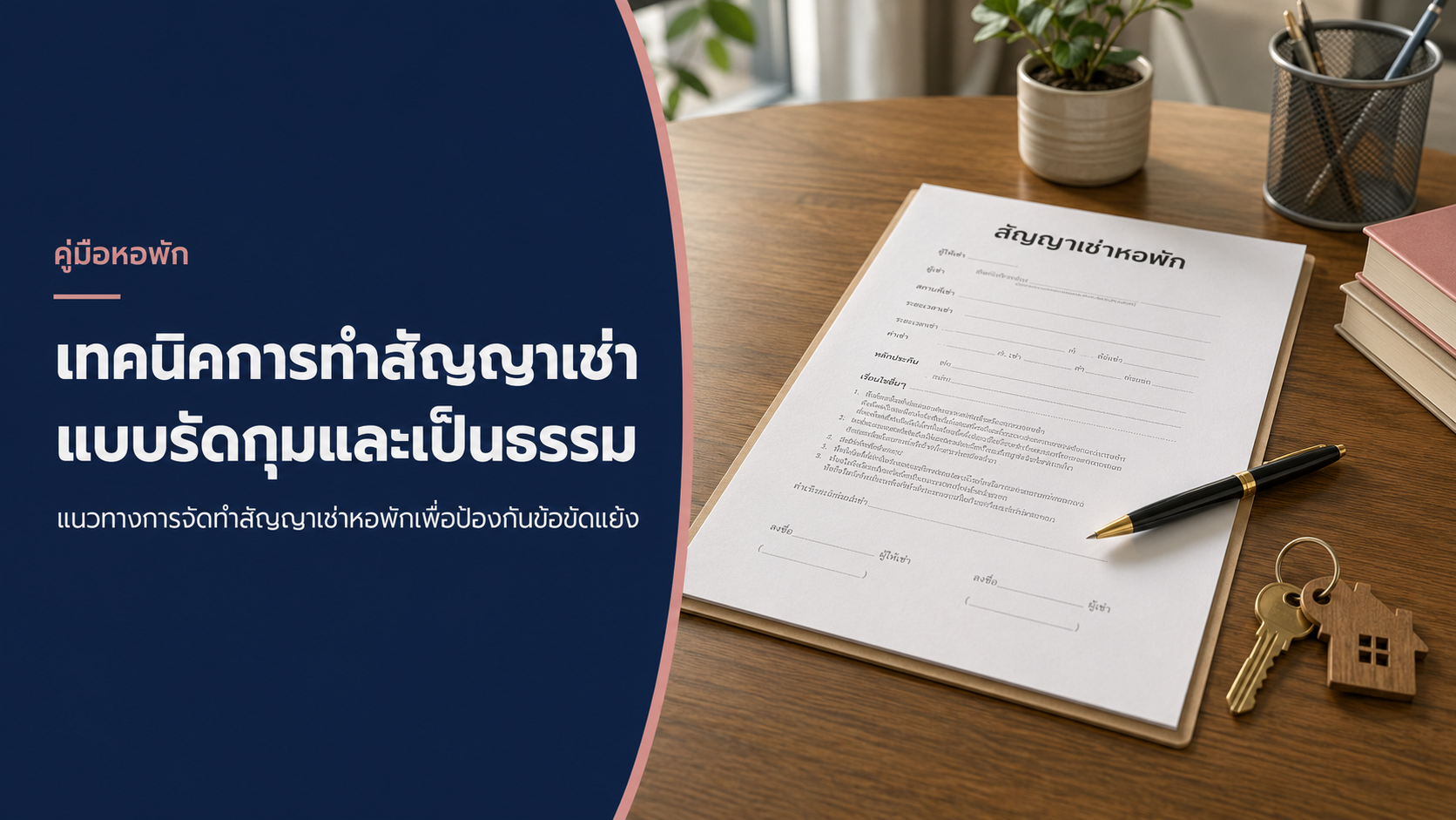 เทคนิคการทำสัญญาเช่าหอพักแบบรัดกุมและเป็นธรรม