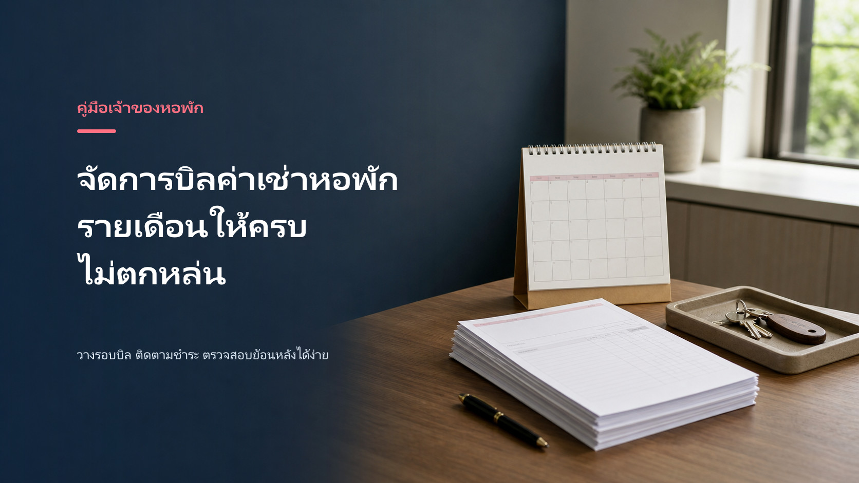 วิธีจัดการบิลค่าเช่าหอพักรายเดือนให้ครบและไม่ตกหล่น